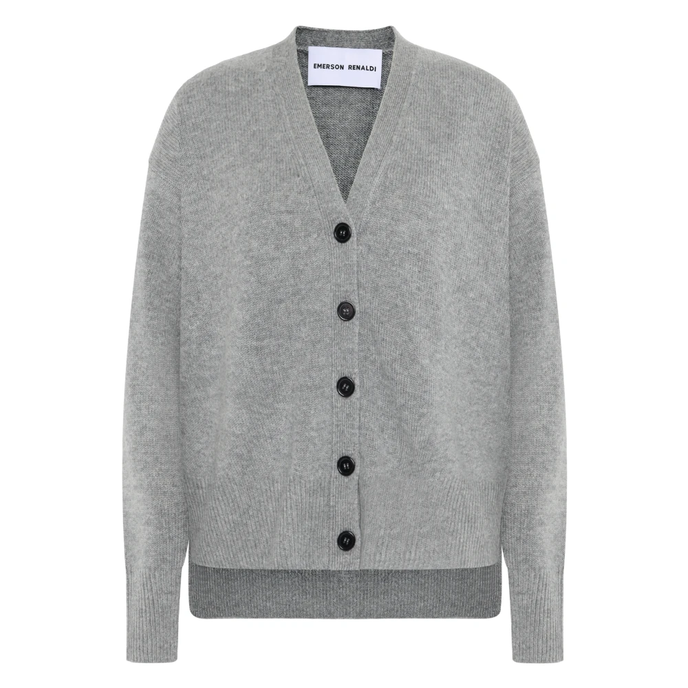 Emerson Renaldi Husky Cashmere Stickad Kofta Gray, Dam