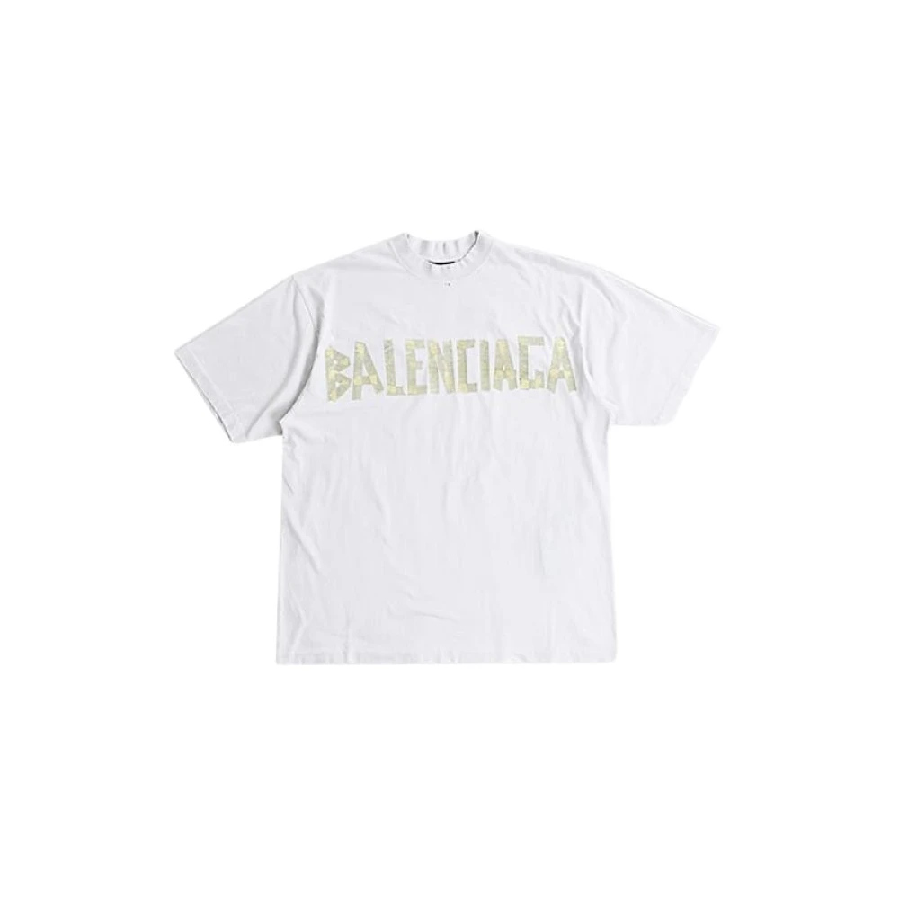 Balenciaga Vintage Oversize Tee Shirt Unisex White Heren