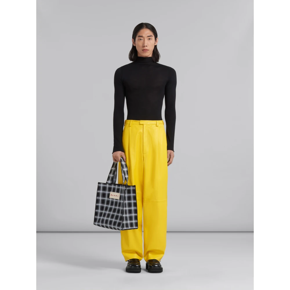 Marni Jacquard Geruite Winkeltas Black Heren