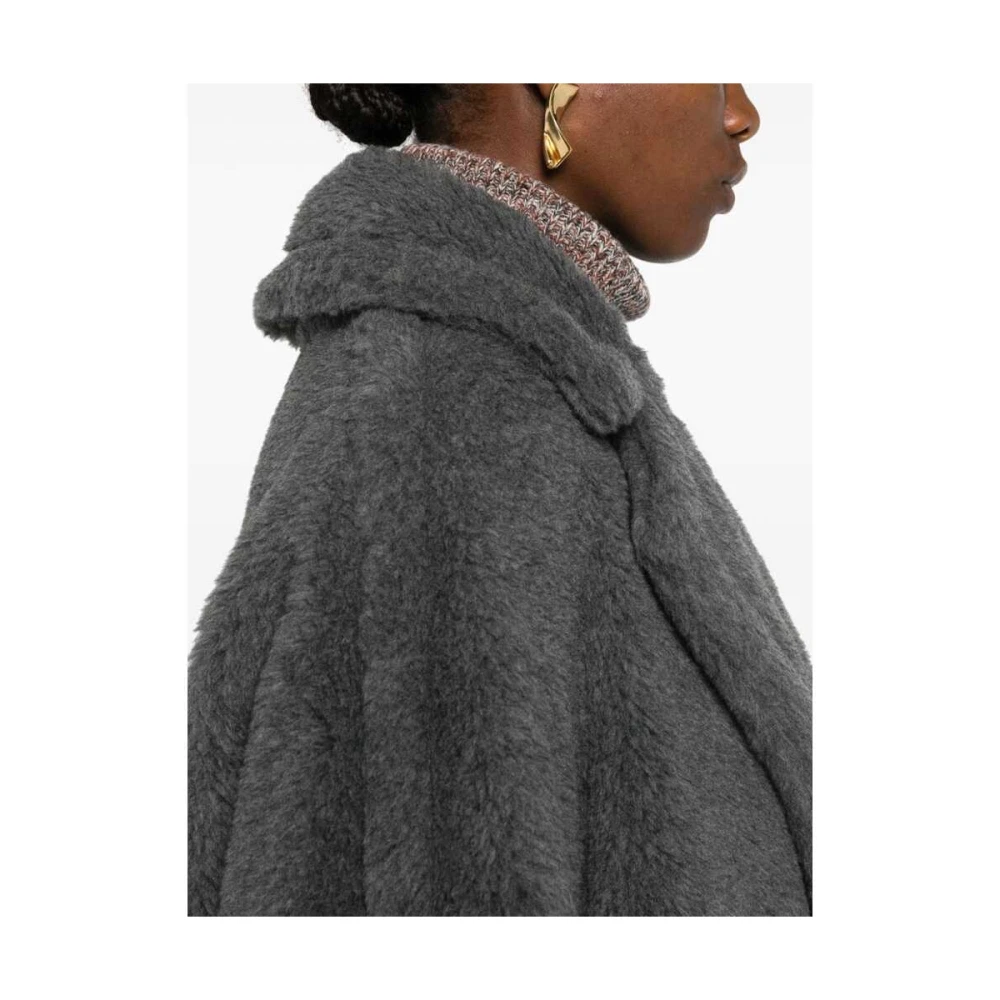 Max Mara Oversized wollen Teddy Kadiak jas Gray Dames