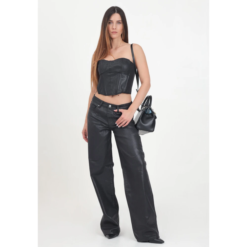 Armani Exchange Wijde Jeans Black Dames