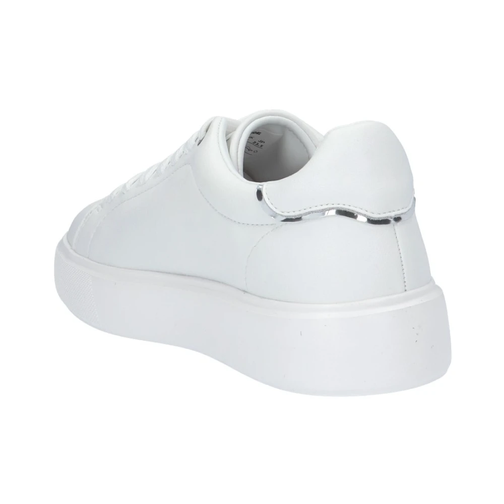 Blauer Leren Sneaker White Dames