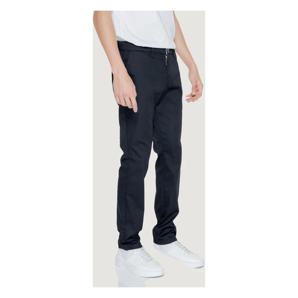 Armani Exchange Zwarte Rits Knoop Broek Stijlvol Comfortabel Black Heren