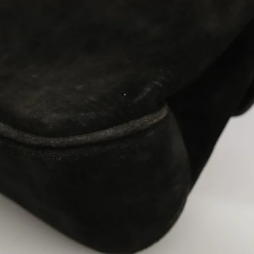 Salvatore Ferragamo Pre-owned Suede shoulder-bags Black Dames