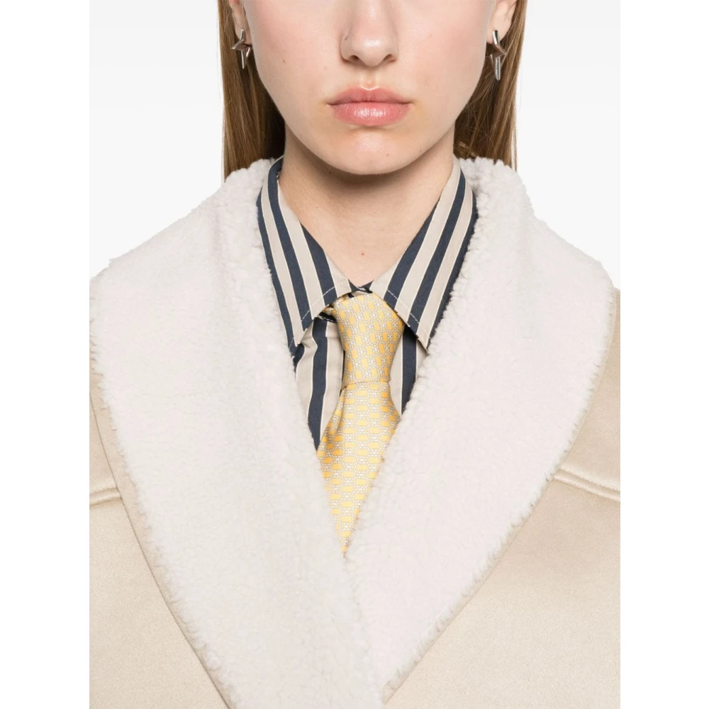 Ugg Beige Cropped Sherpa Jas Beige Dames