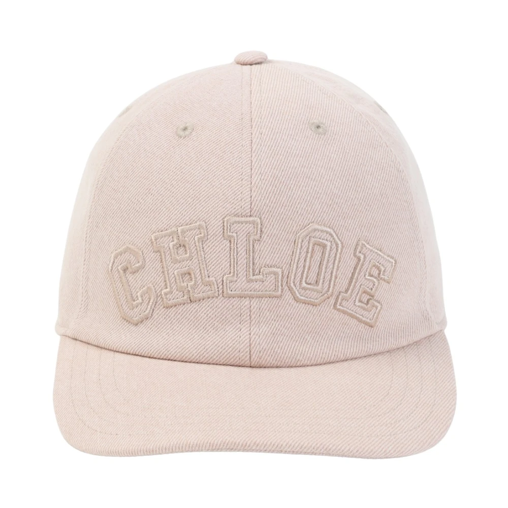 Chloé Women's Pink Cotton Denim Baseball Cap - Image 4