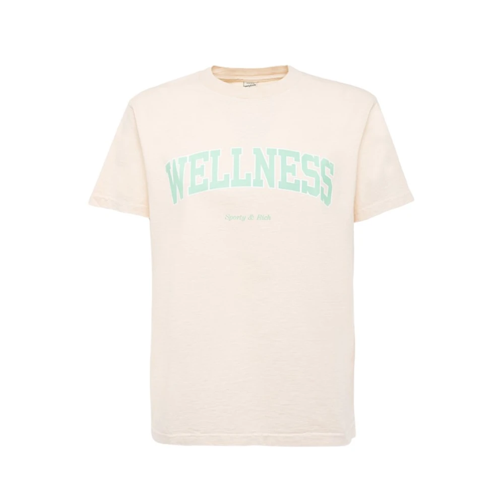 Sporty & Rich Wellness Ivy Crew Neck T-Shirt Beige Dames