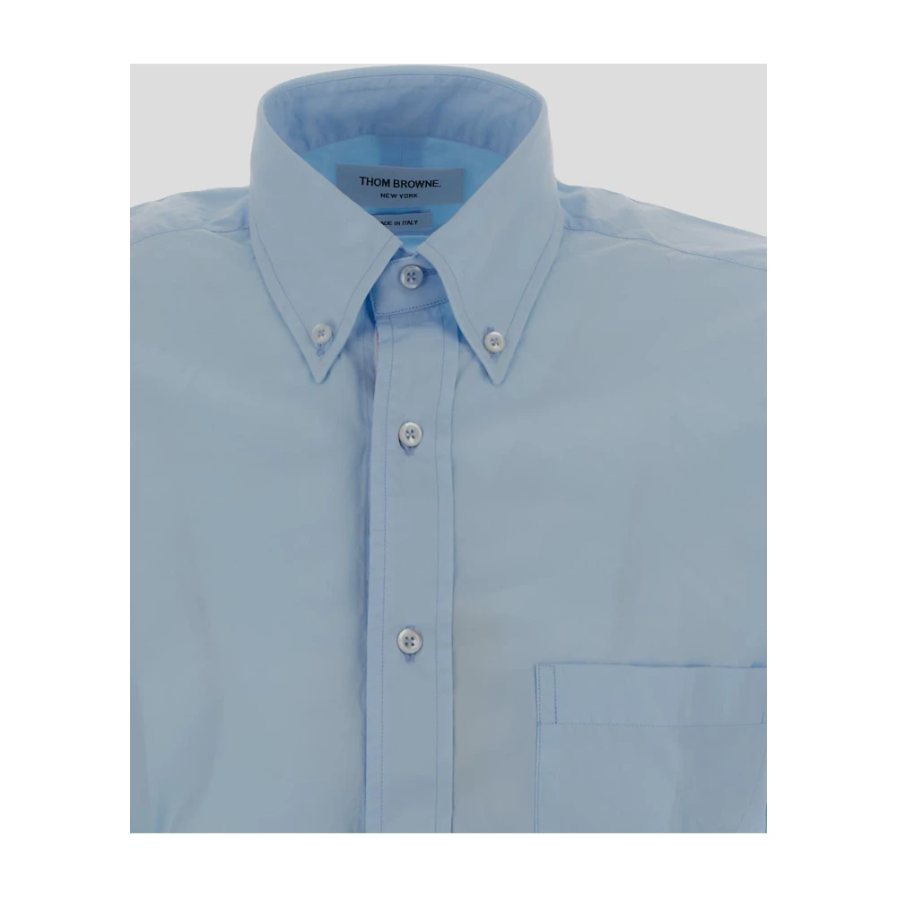 Thom Browne Klassiek Katoenen Overhemd Blue Heren