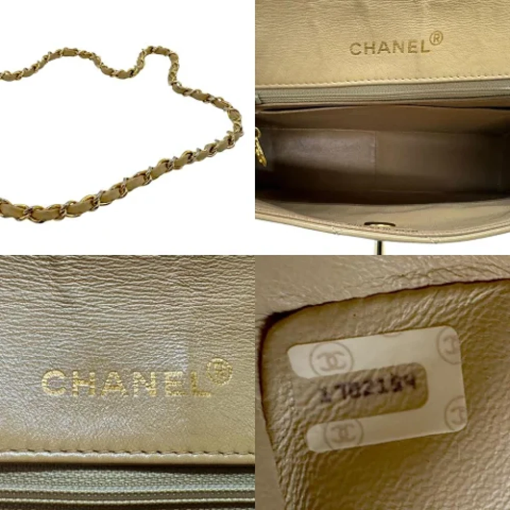 Chanel Vintage Pre-owned Leather chanel-bags Beige Dames