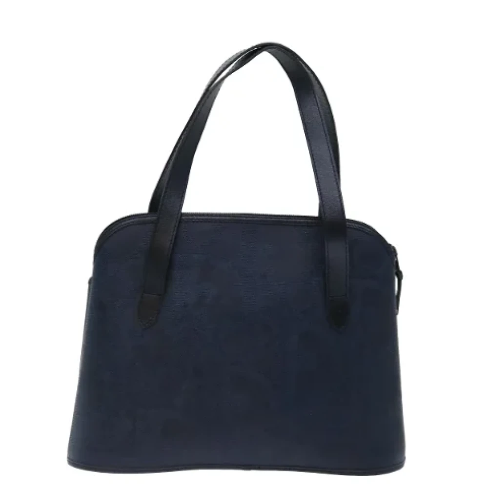 Dior Vintage Pre-owned Canvas handbags Blue Dames