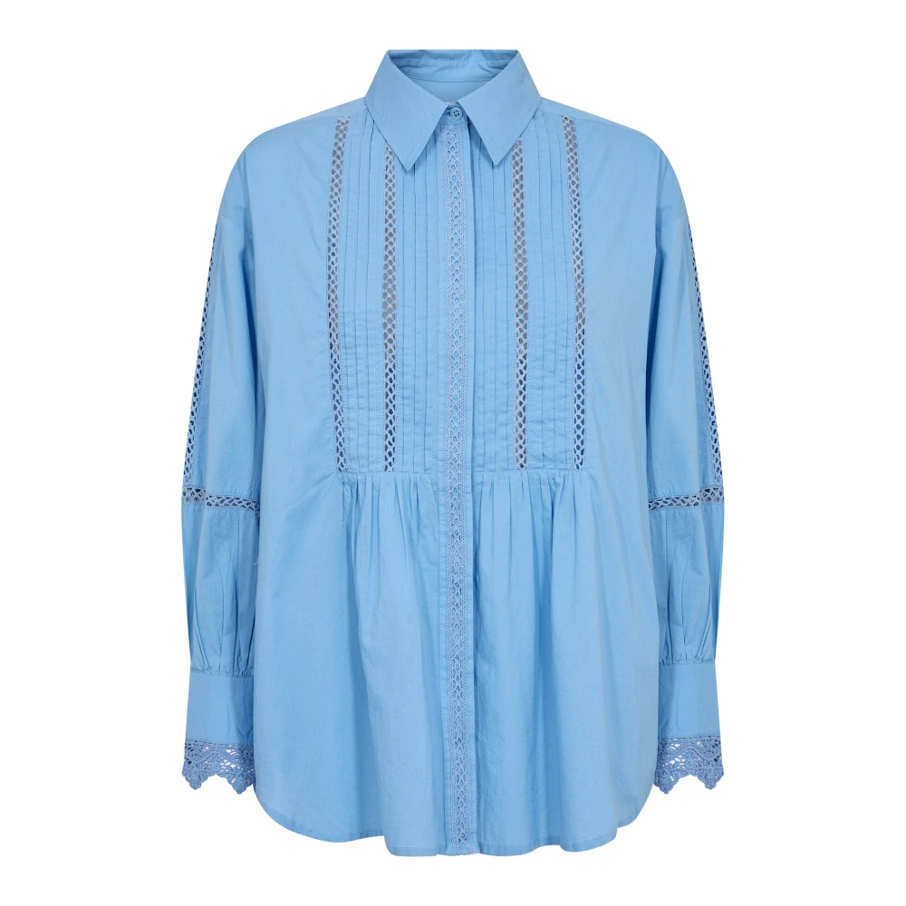 Part Two Zilvermeer Blauwe Overhemdblouse Blue Dames