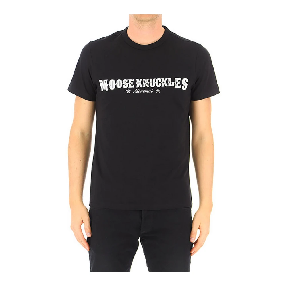 Moose Knuckles T-Shirt Klassieke Stijl Black Heren