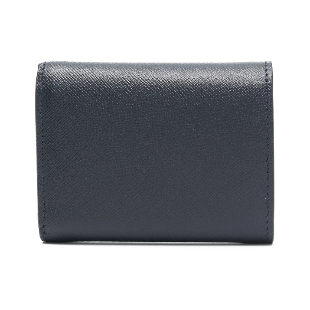 Jimmy Choo Marineblauw Leren Bi-Fold Portemonnee Blue Heren