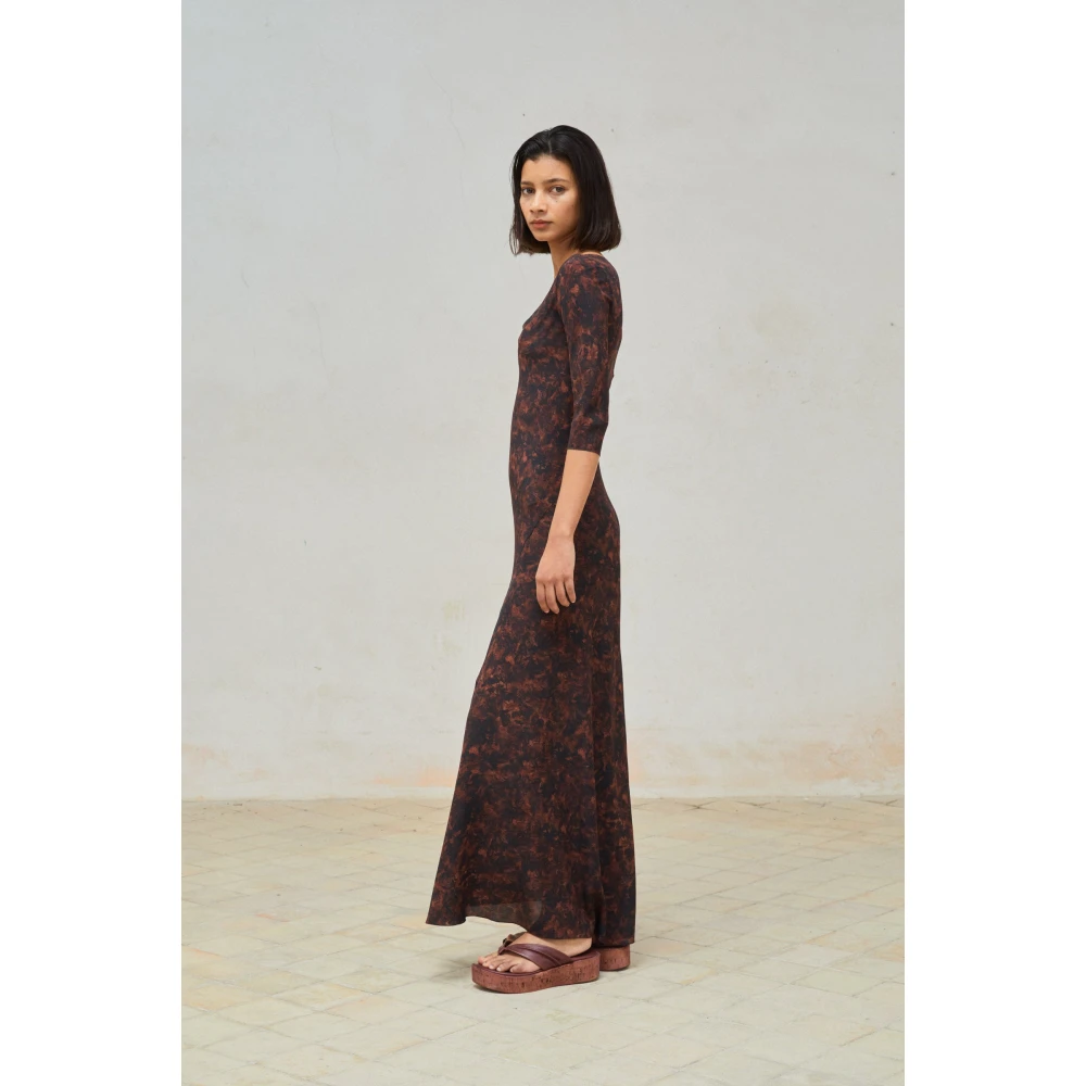 Cortana Zijden Mata Print Jurk Multicolor Dames