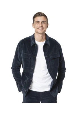 Marinblå manchester overshirt