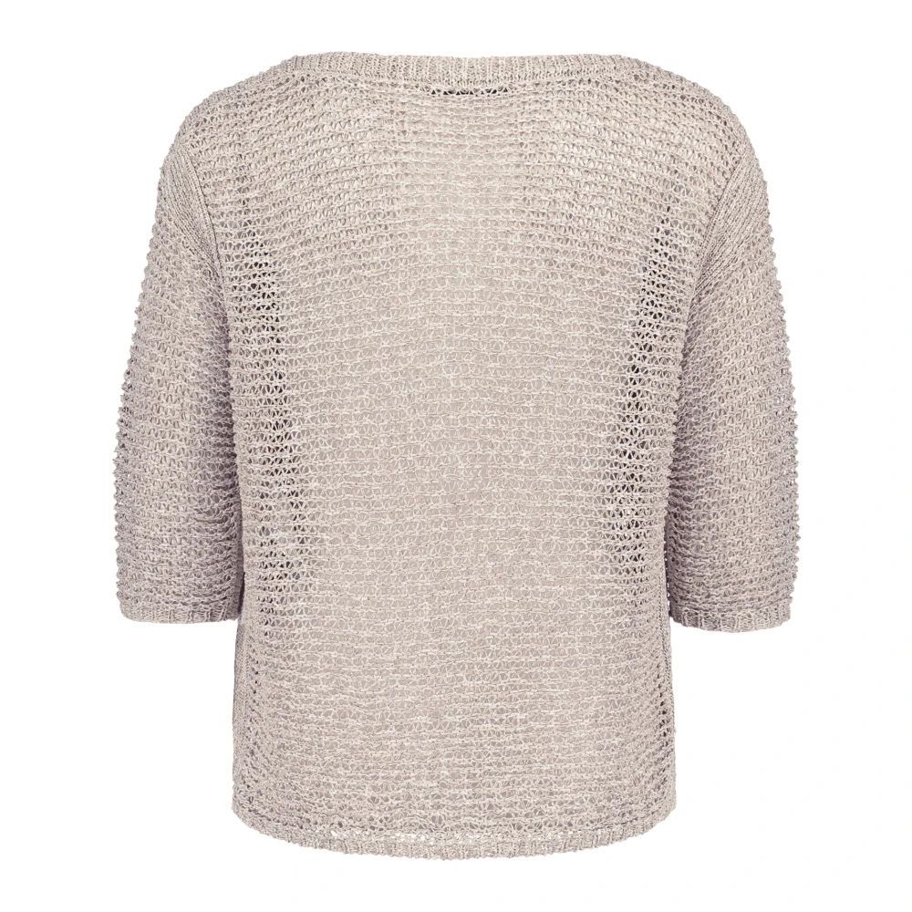 Betty Barclay Chunky Gebreide Trui met 3 4 Mouwen Beige Dames