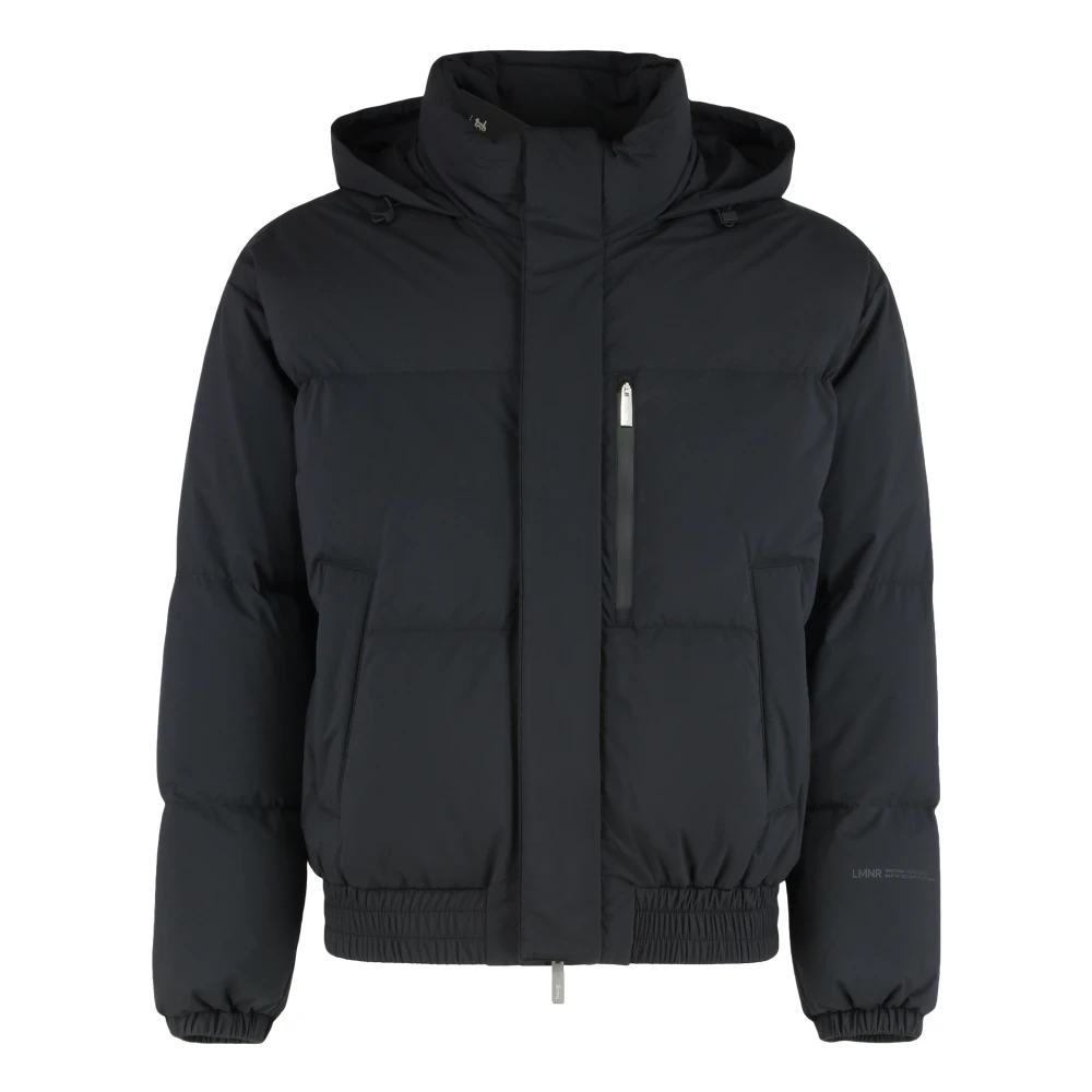 Herno Men's Black Laminar Down Jacket With Hood