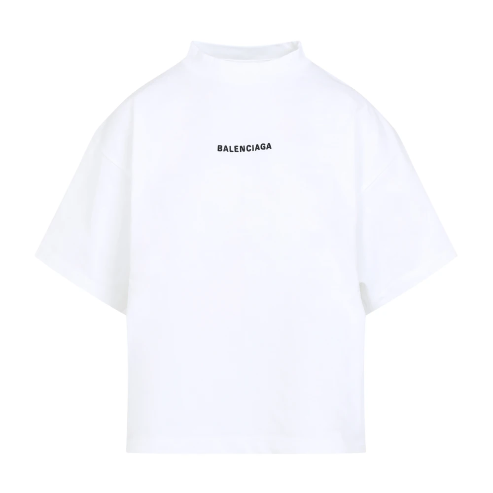 Balenciaga Witte Crew Neck T-shirts en Polos White Dames