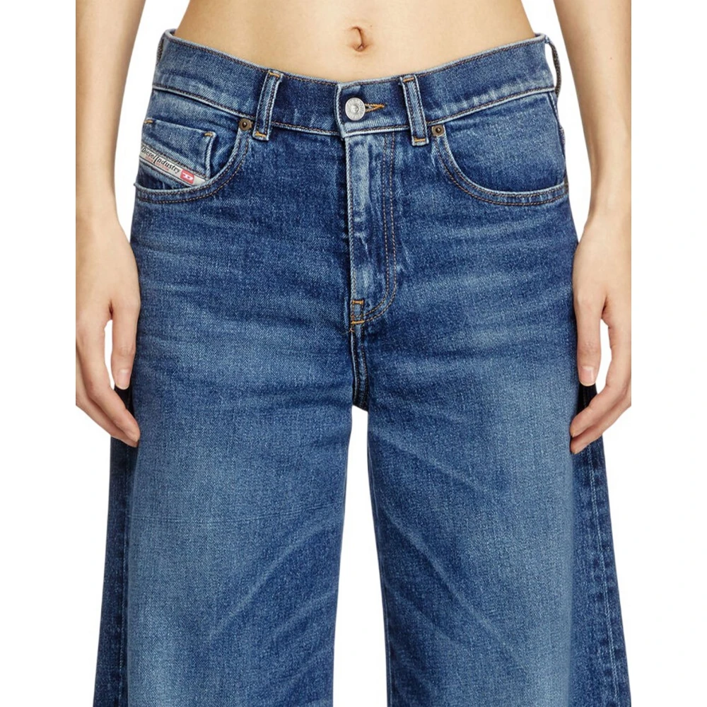 Diesel Flared Cropped Jeans Blue Dames