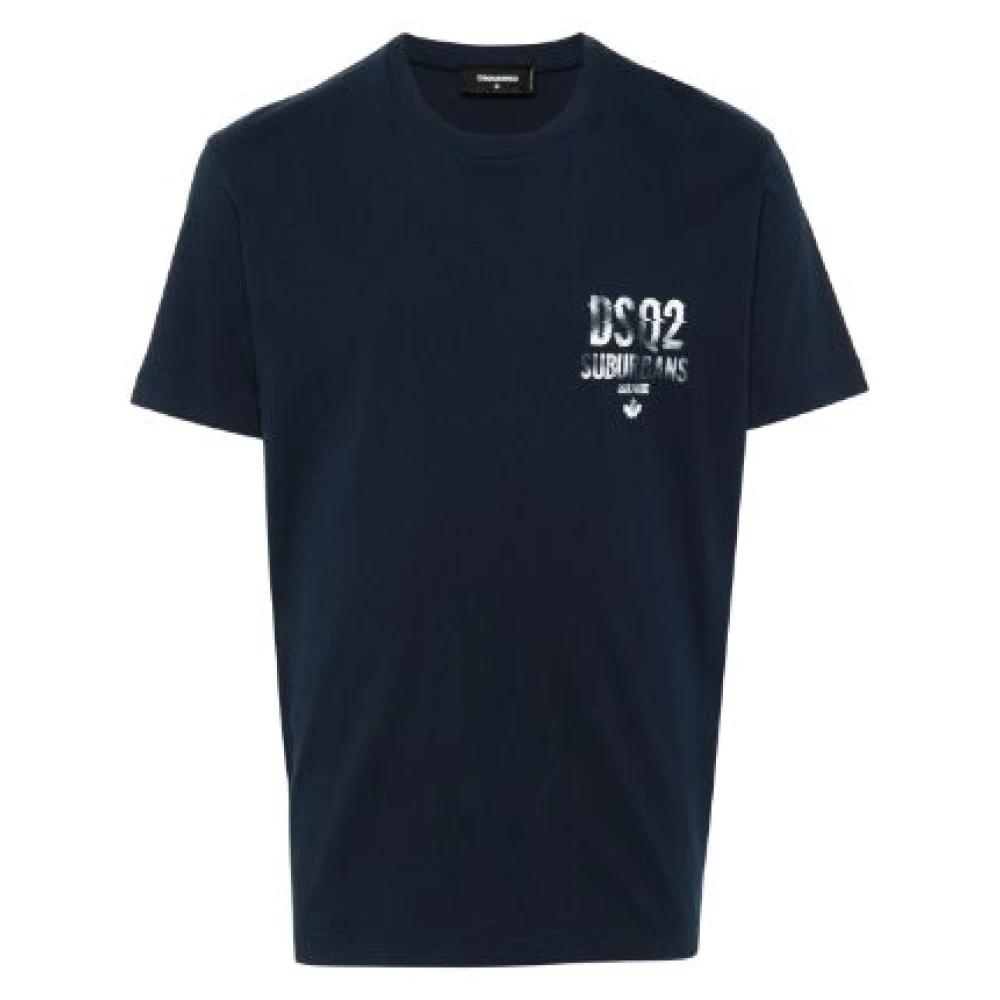 Dsquared2 Cool Fit Logo Print T-shirt Blue Heren