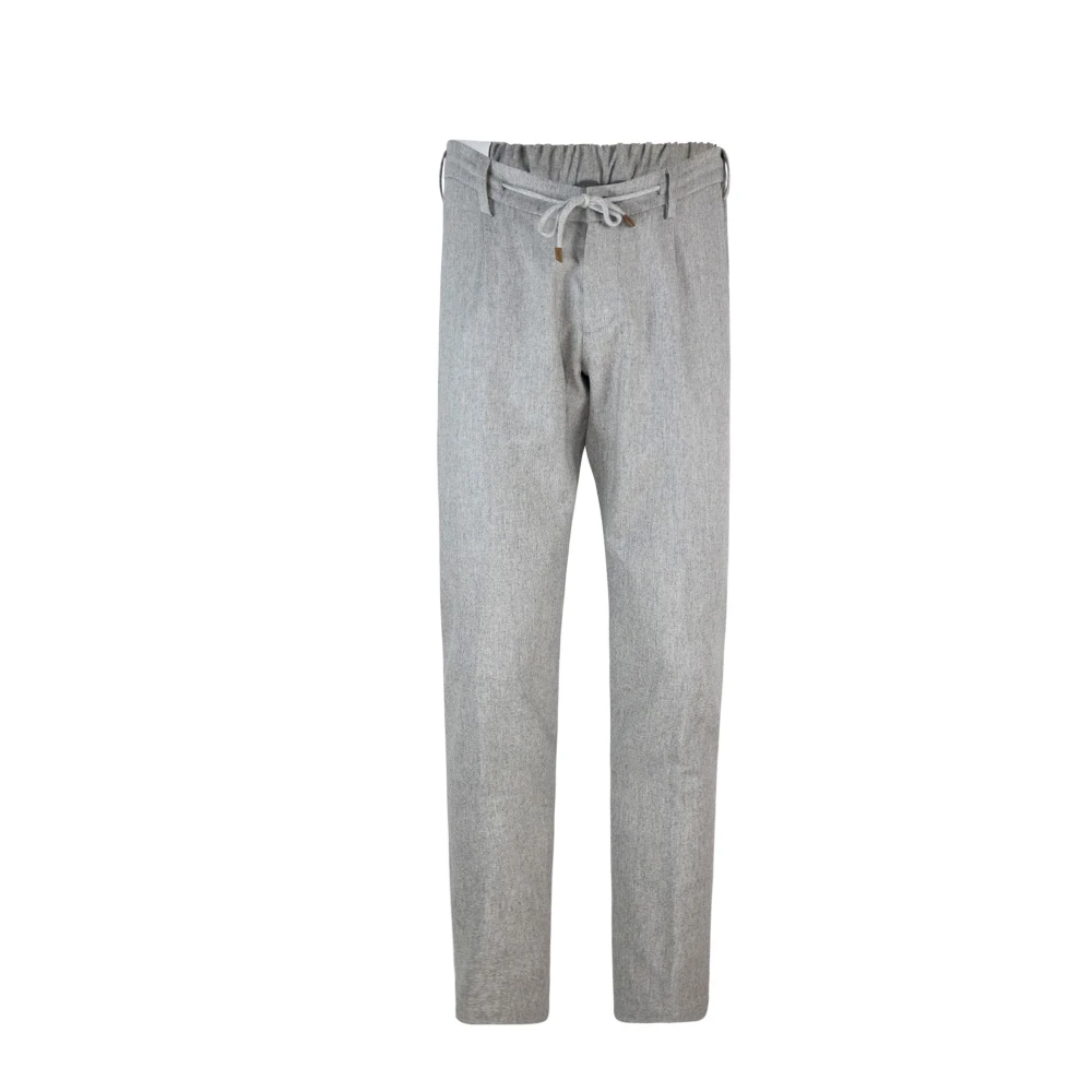 Eleventy Men's Gray Wool Cashmere Trousers - Straight Trousers - W33 - Trousers