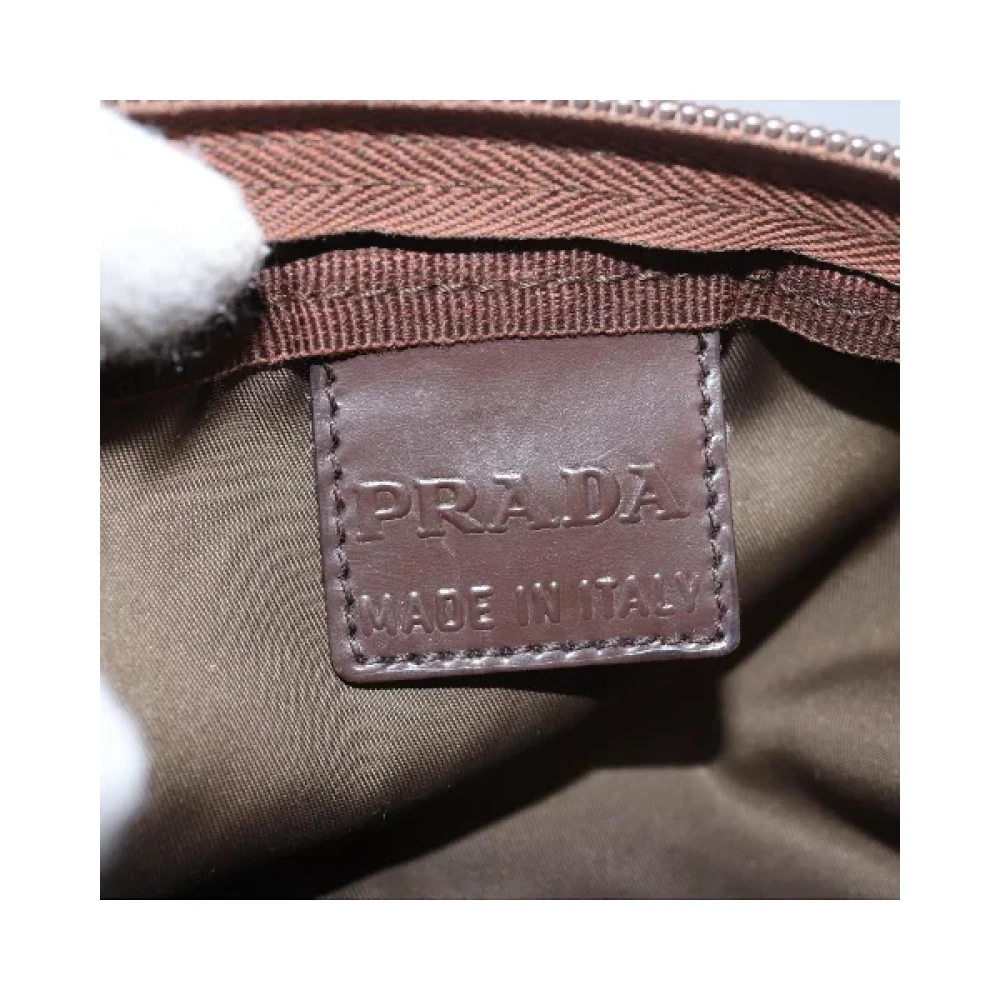 Prada Vintage Pre-owned Nylon prada-bags Brown Dames