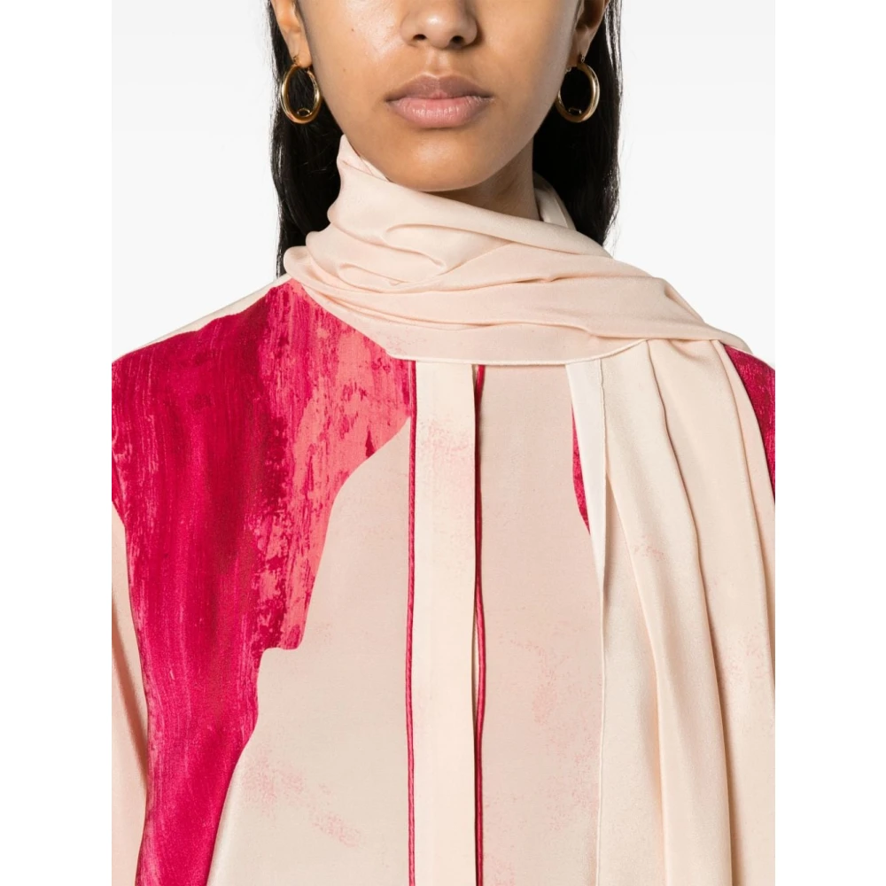 F.r.s For Restless Sleepers Zijden Shirt met Palmboomprint Pink Dames