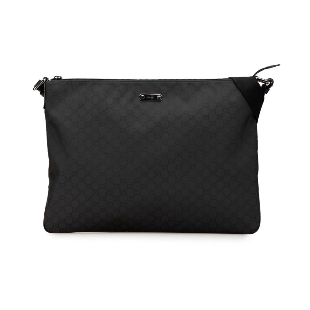 Gucci Vintage Women's Black Vintage Cross Body Bags, One Size, Pre-Owned Monogram Crossbody Bag