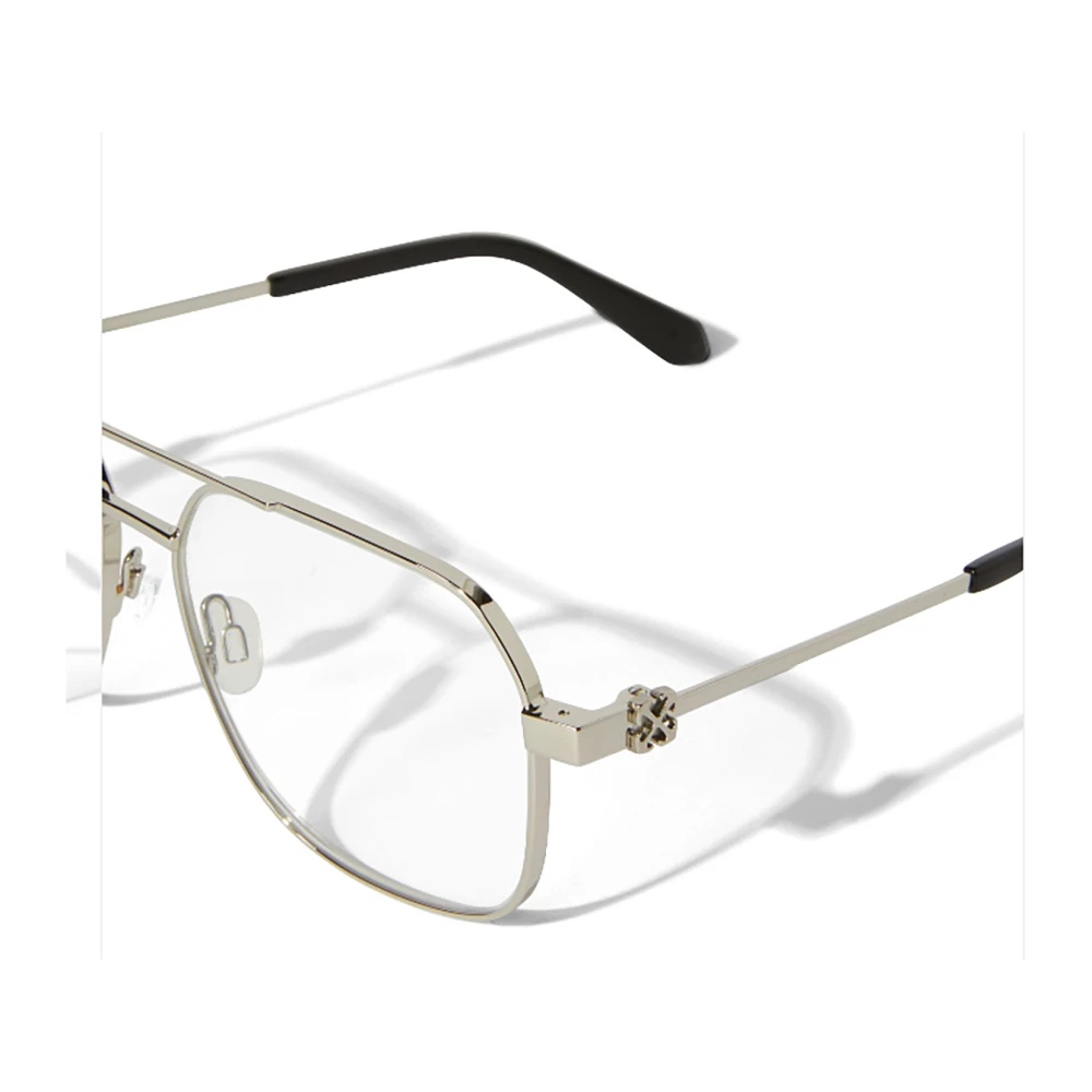 Off White Metalen Optische Monturen Brilmontuur Stijl Gray Dames