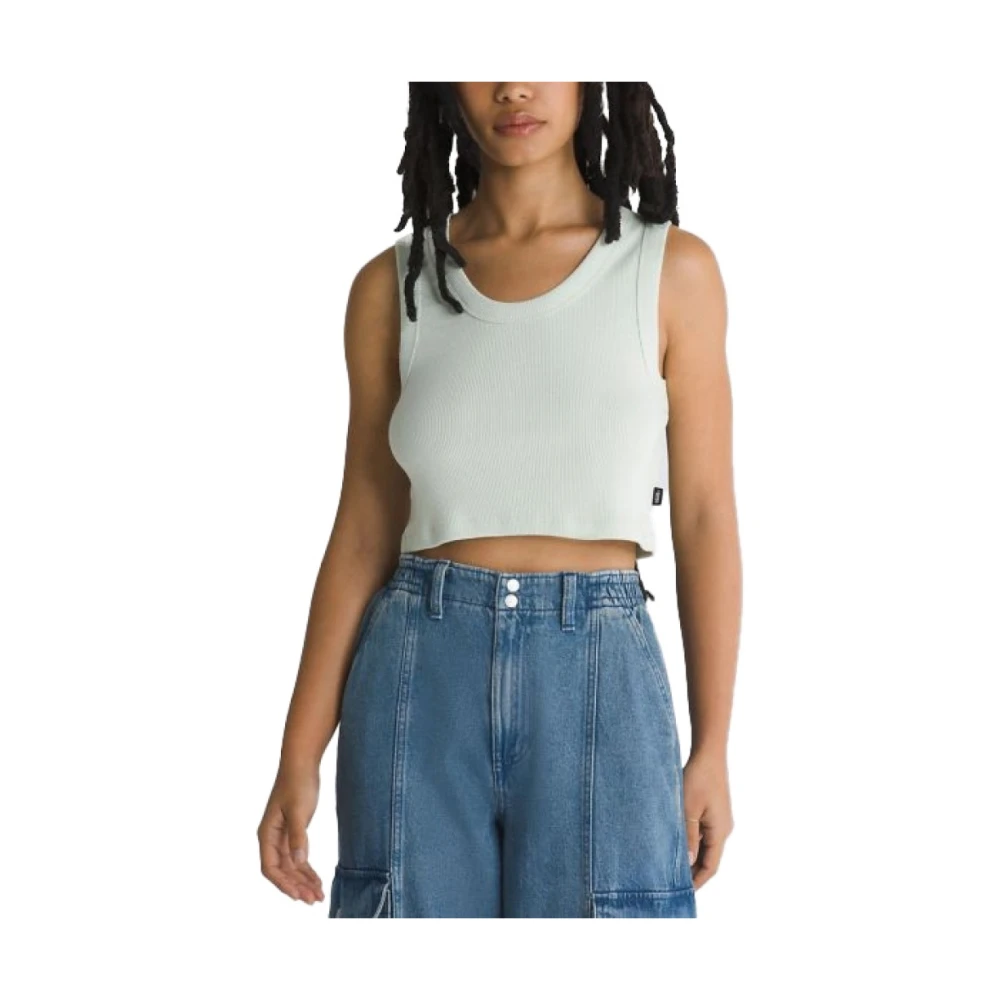 Vans Rib Tank Top Green Dames