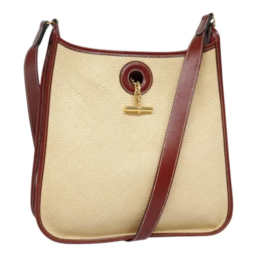 Hermès Vintage Pre-owned Fabric shoulder-bags Beige Dames