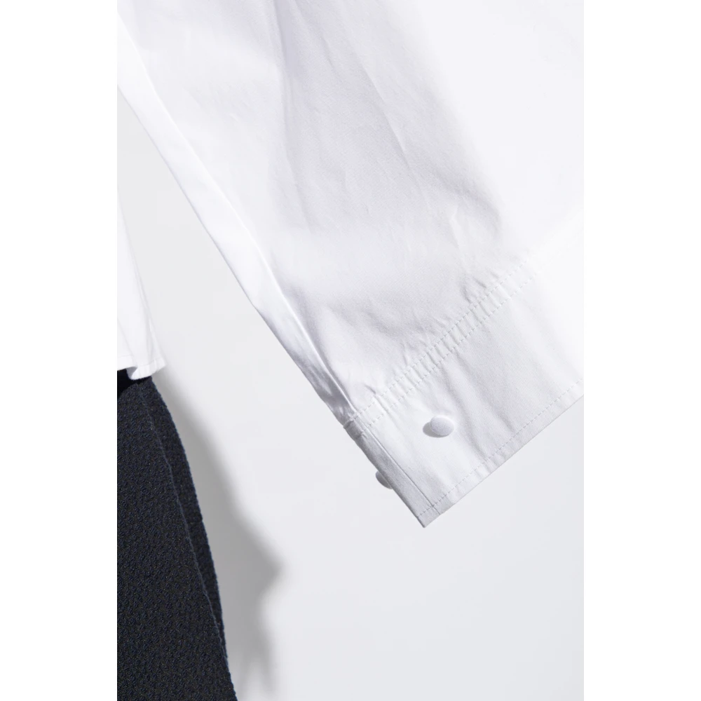 Emporio Armani Oversized katoenen shirt White Dames