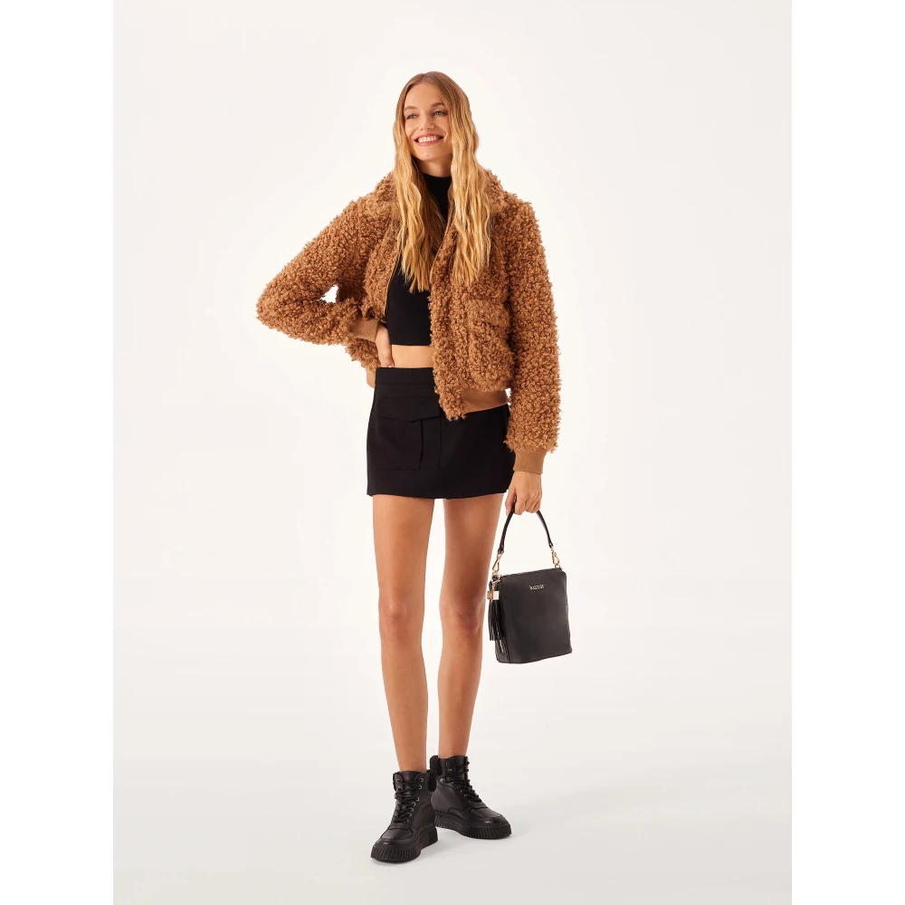 Kazar Zwarte leren dubbele schouder messenger tas Black Dames