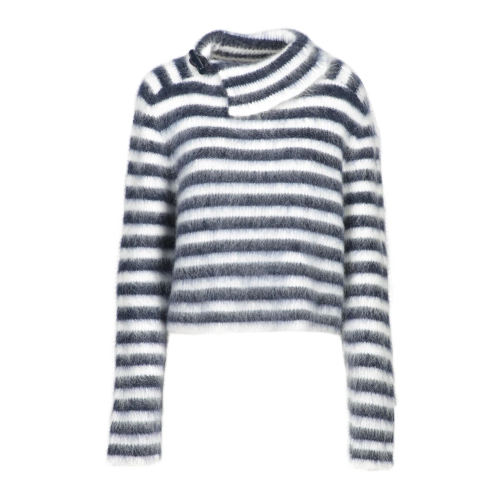 Jacquemus Blue Marina Jumper - Female - Turtlenecks - M - Knitwear
