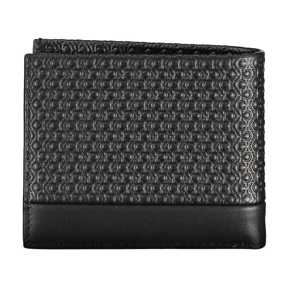 Calvin Klein Heren Portemonnee Zwart Contrast Logo Black Heren