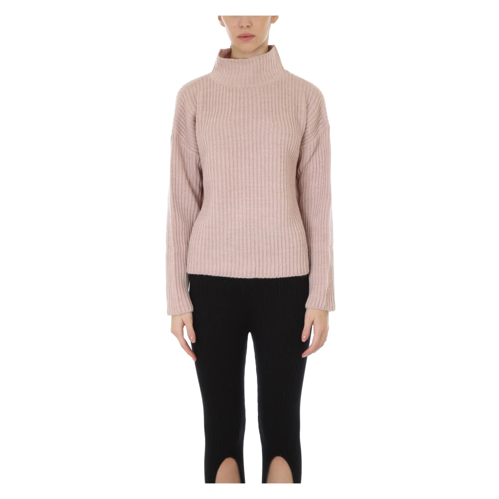 Hinnominate Stijlvolle High-Neck Sweater Pink Dames