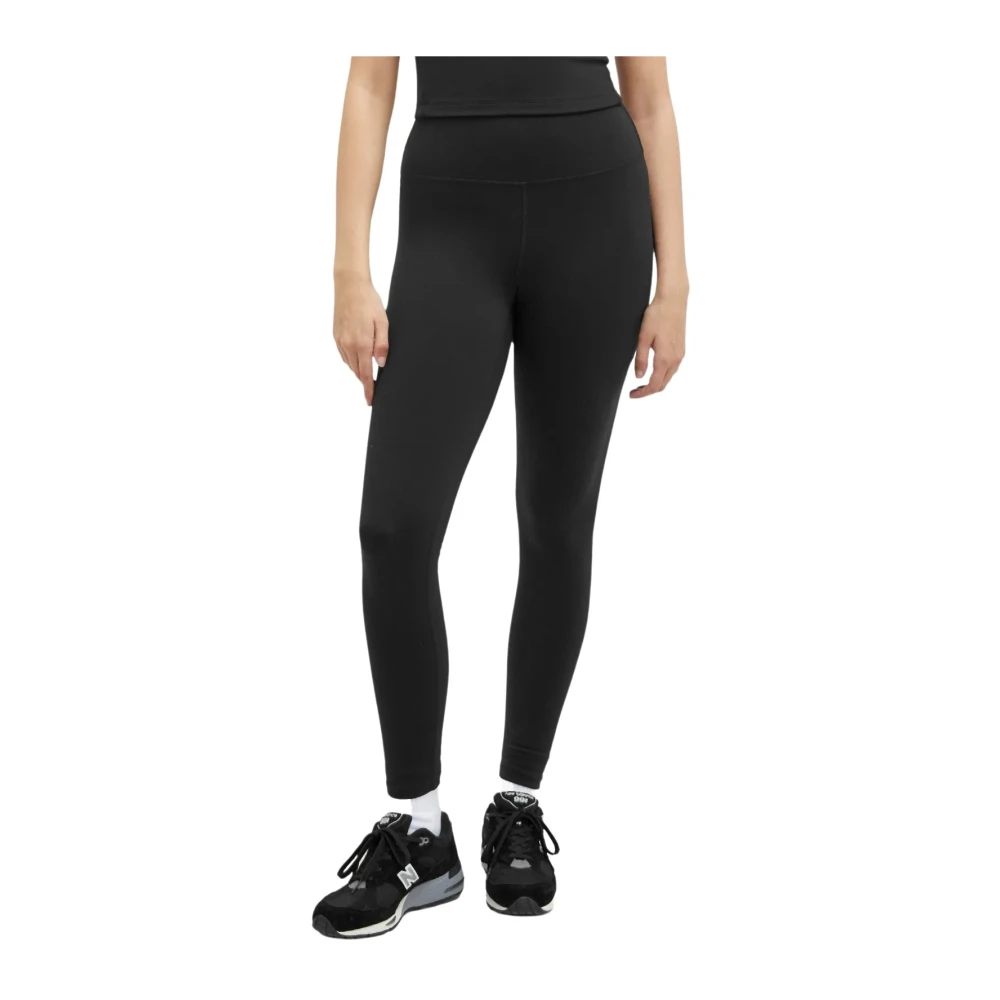 Sporty & Rich Zwarte Logo Leggings voor Actieve Kleding Black Dames