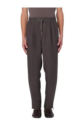 pantalon-casual-en-lin-bleu