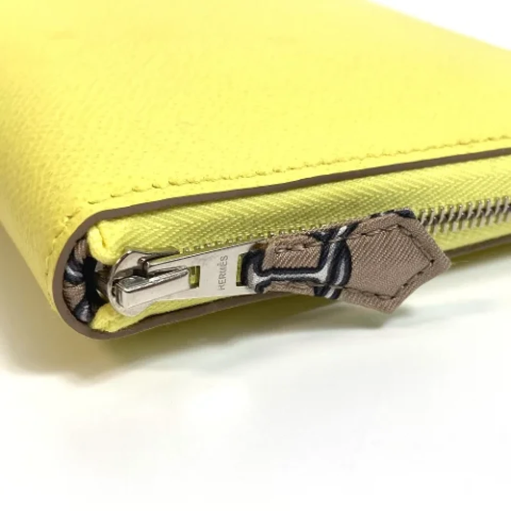 Hermès Vintage Pre-owned Leather wallets Yellow Dames