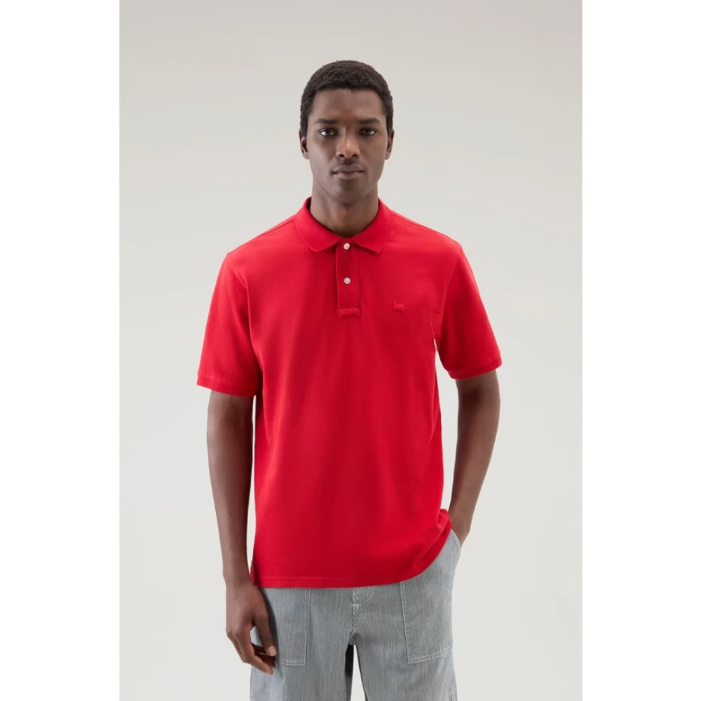 Woolrich Polo Shirts Red Heren