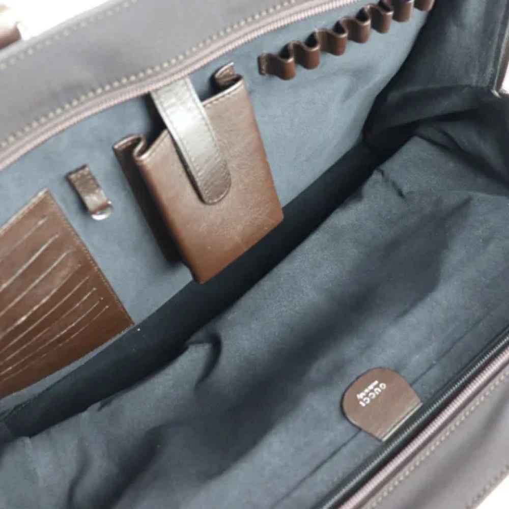 Gucci Vintage Pre-owned Leather handbags Brown Dames