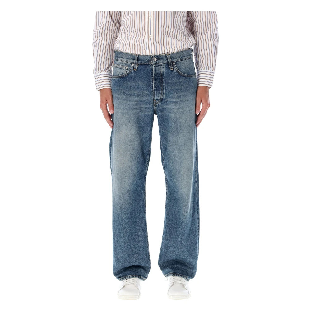 Sunflower Mid Blue Loose Jeans met Distressed Details Blue Heren