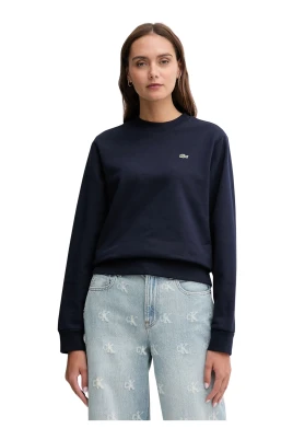 Sweatshirt med avslappnad passform och rund hals i fleece