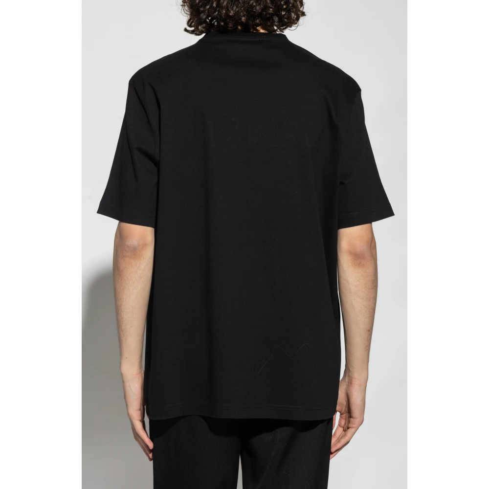 Lanvin T-shirt met logo Black Heren