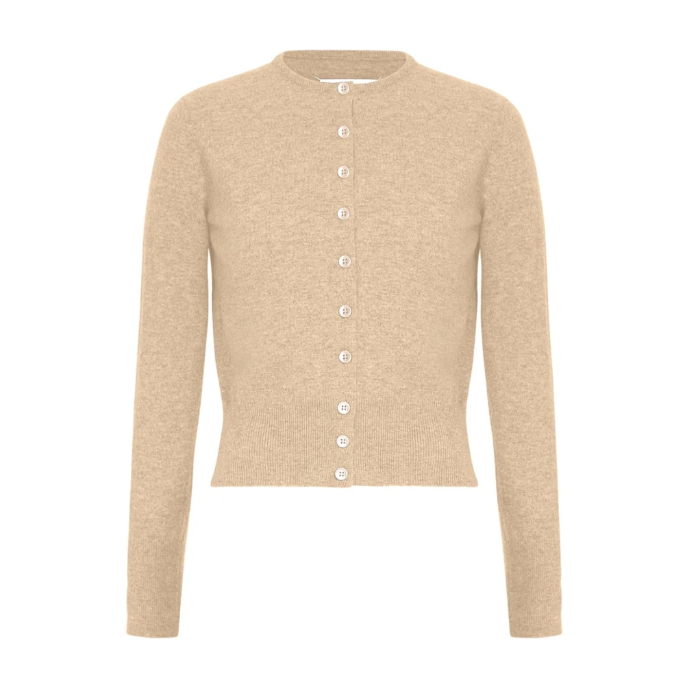 Beige Cardigan med knappelukking