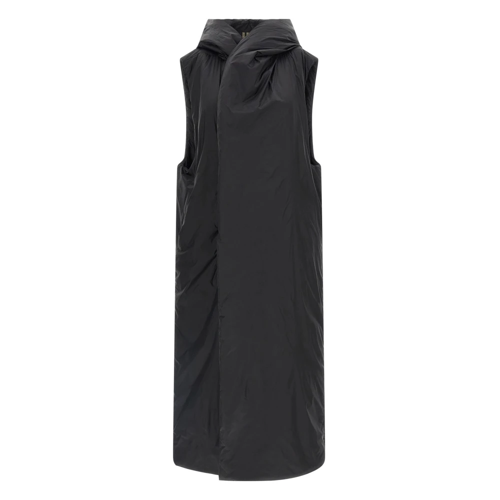Rick Owens Black Hooded Liner Gilet - Female - Waistcoats - Xs - Jackets