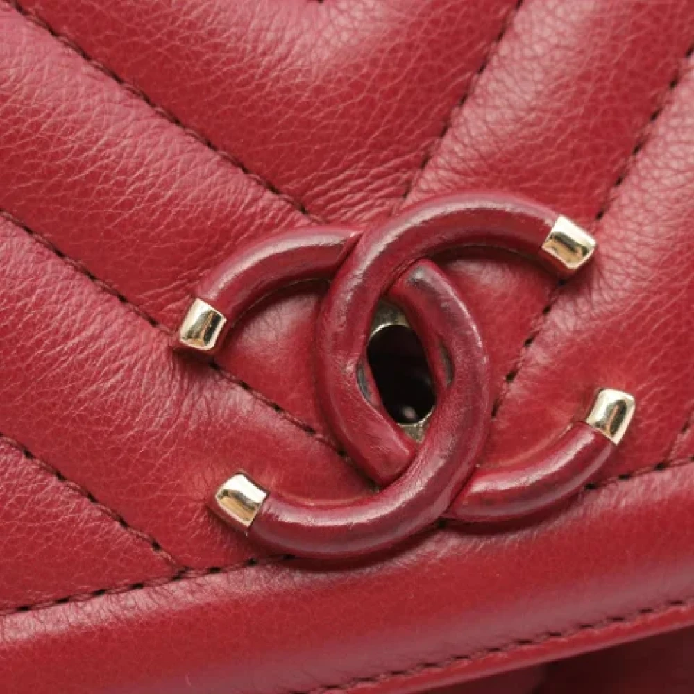 Chanel Vintage Pre-owned Leather chanel-bags Red Dames