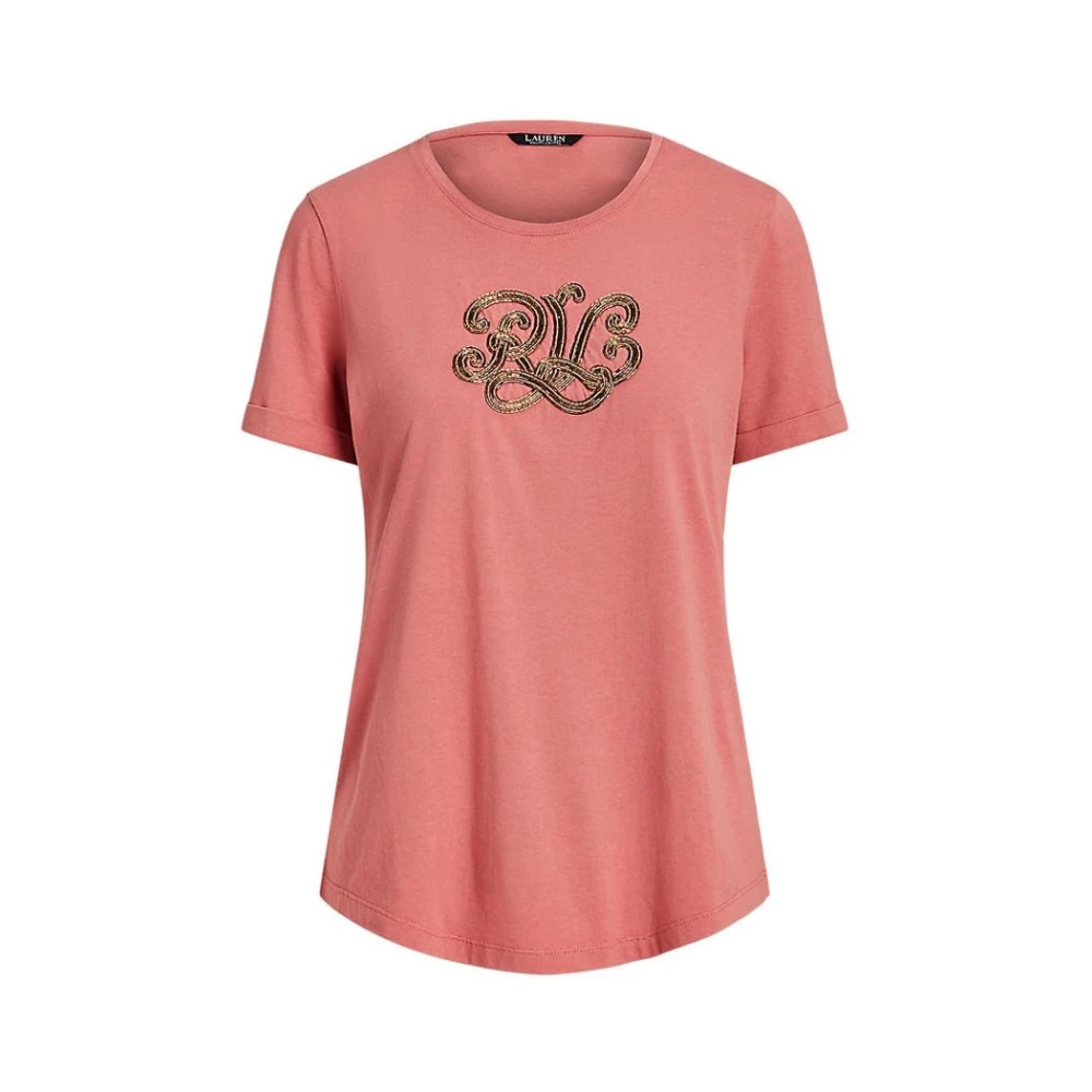 Ralph Lauren Stijlvol T-shirt voor Mannen Pink Dames