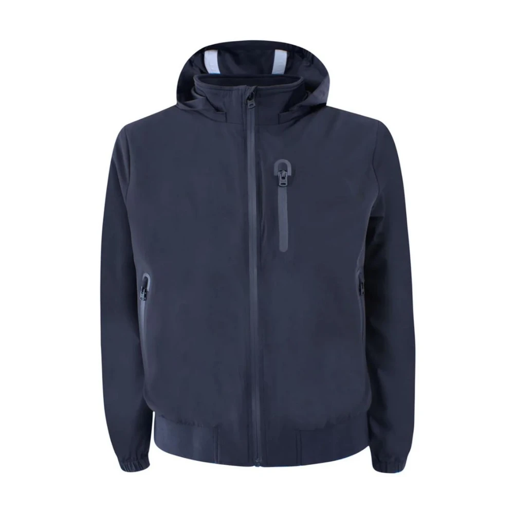 YES ZEE Blauwe Nylon Actieve Jas Blue Heren