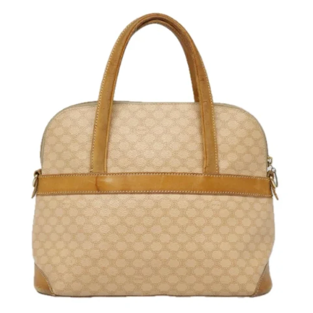 Celine Vintage Pre-owned Leather handbags Beige Dames